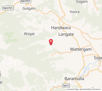 Map of Tirna, Kashmir