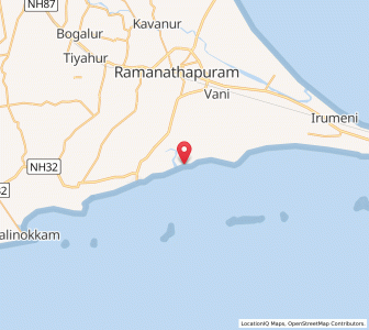 Map of Tirttakkarai, Tamil Nadu