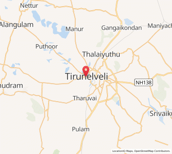 Map of Tirunelveli, Tamil Nadu