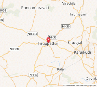 Map of Tiruppattur, Tamil Nadu