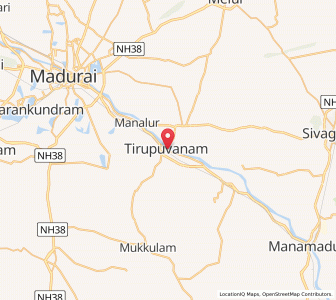 Map of Tiruppuvanam, Tamil Nadu