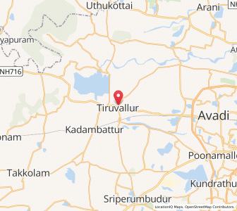 Map of Tiruvallur, Tamil Nadu