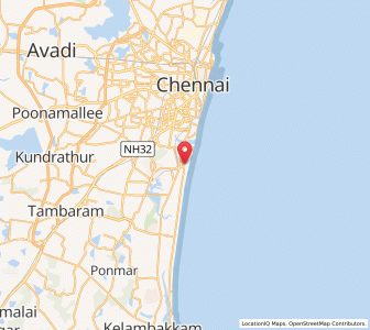 Map of Tiruvanmiyur, Tamil Nadu