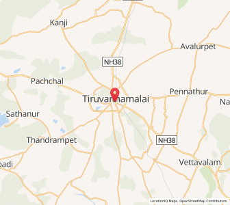 Map of Tiruvannamalai, Tamil Nadu