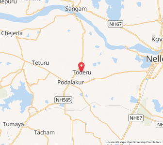 Map of Toderu, Andhra Pradesh