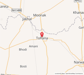 Map of Tohana, Haryana