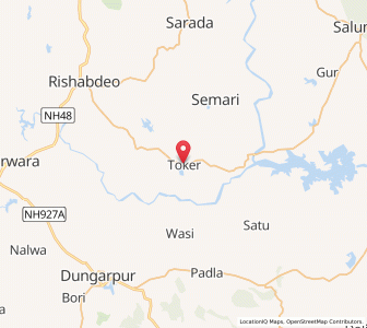 Map of Toker, Rajasthan