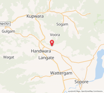 Map of Tokibal, Kashmir