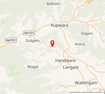 Map of Tompur, Kashmir