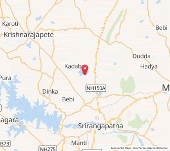 Map of Tonnur, Karnataka