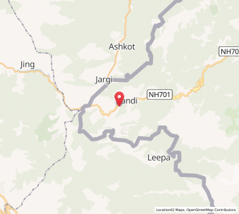 Map of Treboni, Kashmir