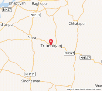Map of Tribeniganj, Bihar