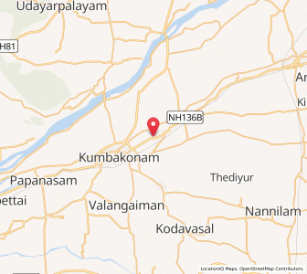 Map of Tribhuvanam, Tamil Nadu