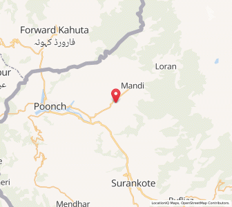 Map of Trichal, Kashmir