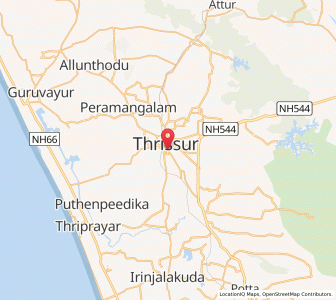 Map of Trichur, Kerala