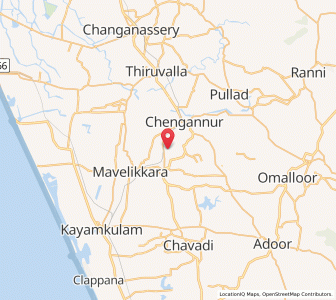 Map of Triperuntura, Kerala