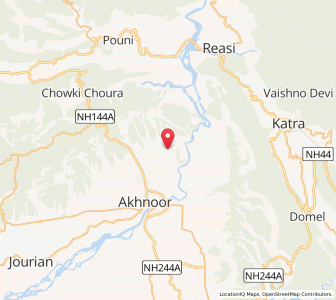 Map of Trodian, Kashmir
