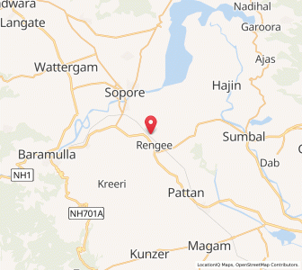 Map of Trombagund, Kashmir