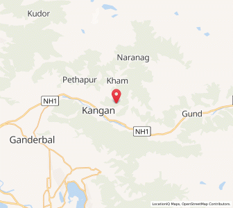 Map of Tsuntpathar, Kashmir