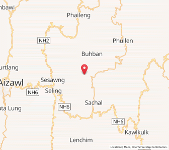 Map of Tualbung, Mizoram