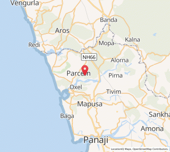 Map of Tuem, Goa