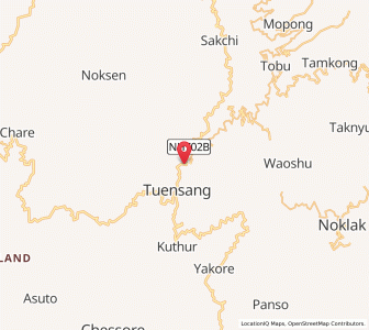 Map of Tuensang, Nagaland
