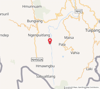 Map of Tuidang, Mizoram