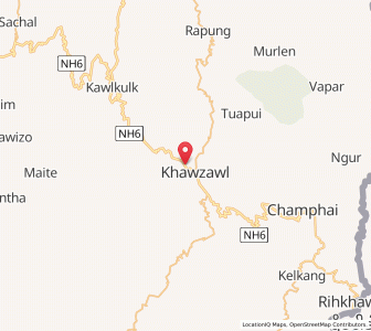 Map of Tuisen, Mizoram