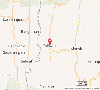 Map of Tukkalh, Tripura