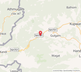 Map of Tumna, Kashmir