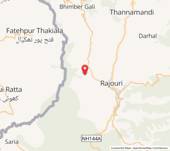 Map of Tunditrar, Kashmir