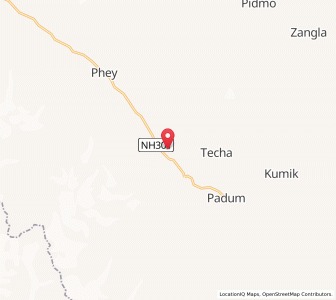 Map of Tungring, Kashmir