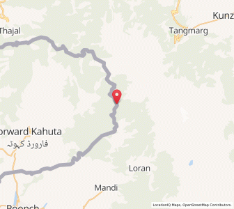 Map of Tungwalipathri, Kashmir