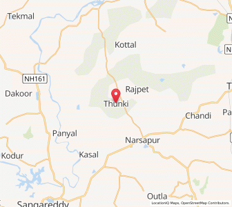 Map of Tunki, Andhra Pradesh