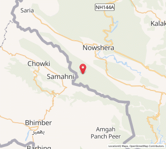 Map of Tunra da Kalia, Kashmir
