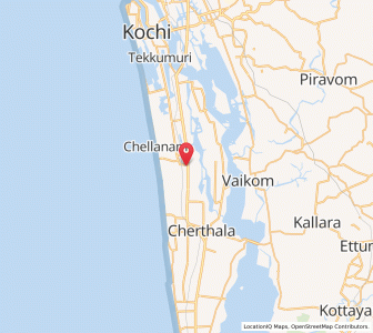 Map of Turavur, Kerala