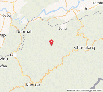 Map of Turet, Arunachal Pradesh