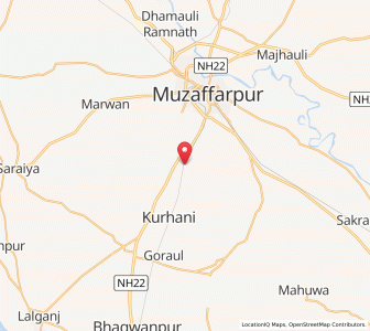 Map of Turki, Bihar