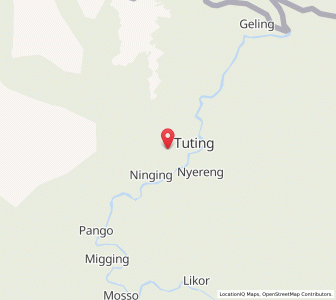 Map of Tuting, Arunachal Pradesh