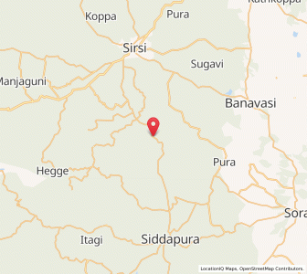 Map of Tyagli, Karnataka