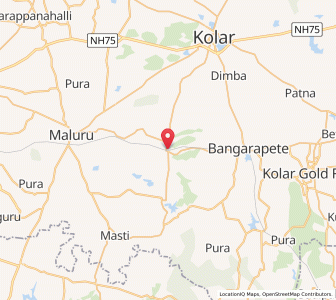 Map of Tyakal, Karnataka