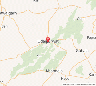Map of Udaipur, Rajasthan