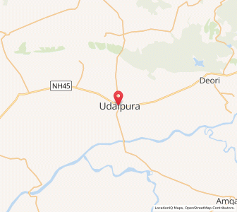 Map of Udaipura, Uttar Pradesh