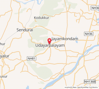 Map of Udaiyarpalaiyam, Tamil Nadu