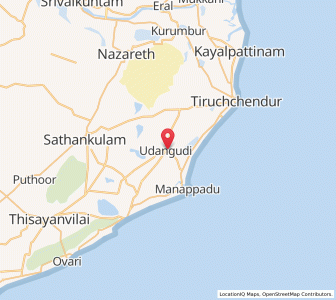 Map of Udangudi, Tamil Nadu