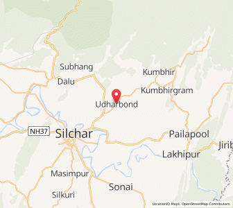 Map of Udarband, Assam