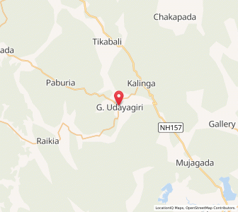 Map of Udayagiri, Odisha