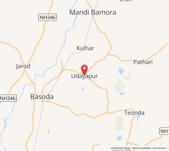 Map of Udayapur, Madhya Pradesh