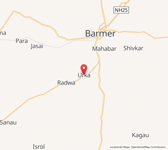 Map of Udka, Rajasthan