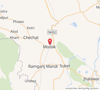 Map of Udpura, Rajasthan